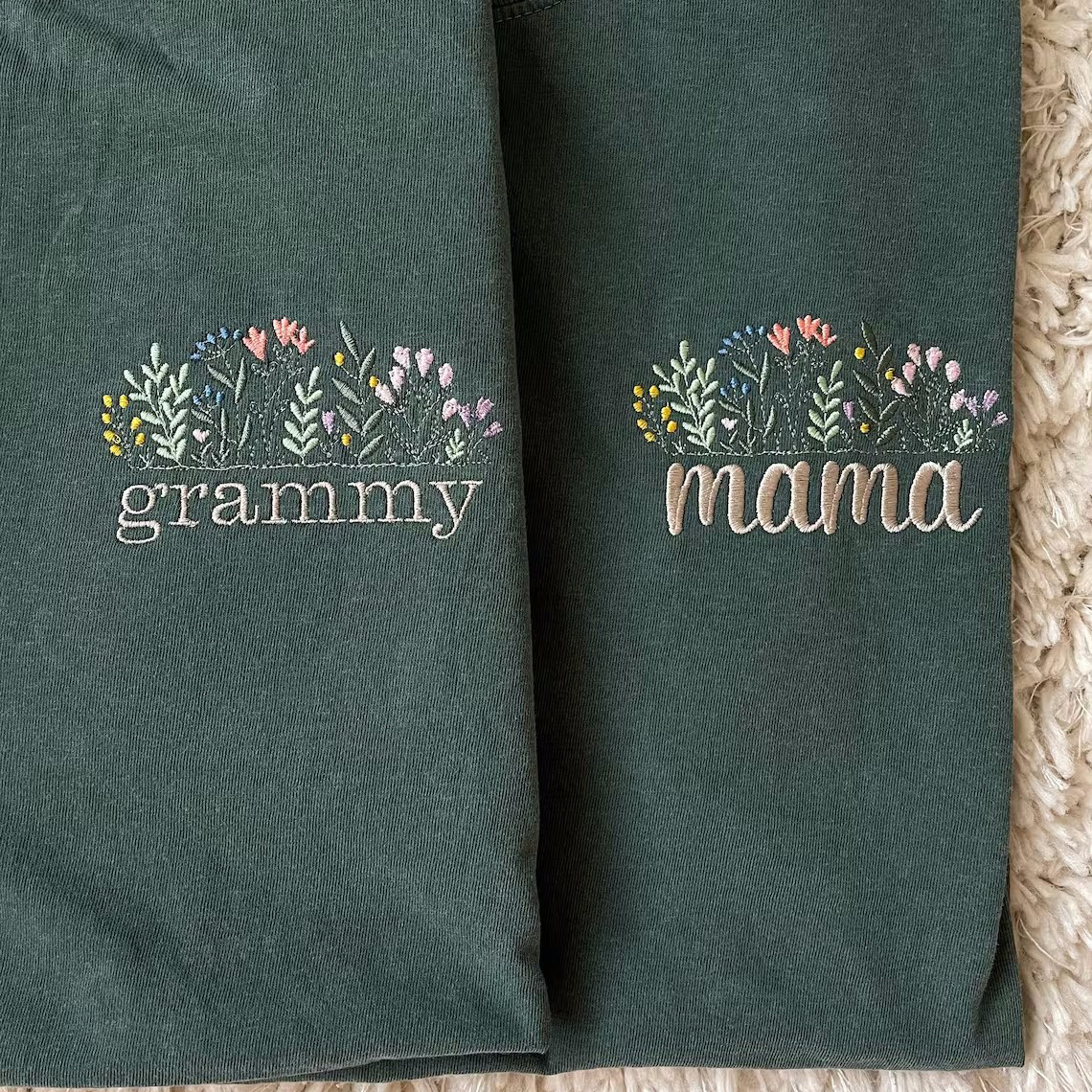 Floral Mama Embroidered T-Shirt