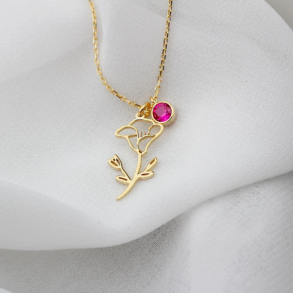 Birth Flower Necklace