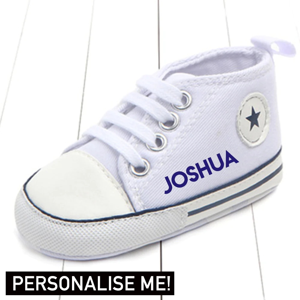 Personalized Portland Star Canvas Infant Prewalker Trainers (0-18 Months)