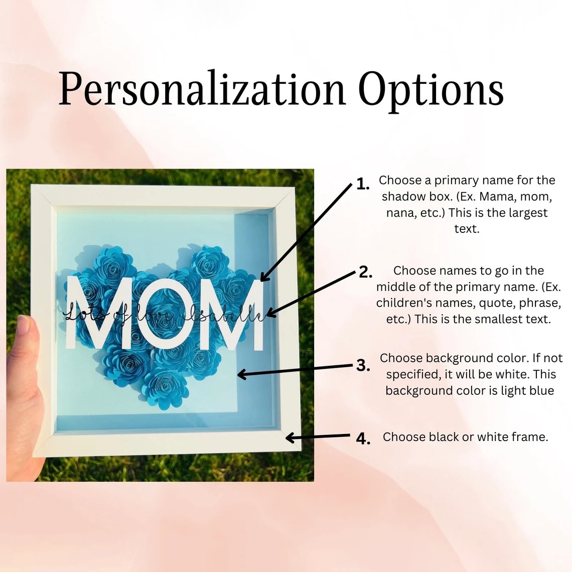 Mom Shadowbox with Flowers