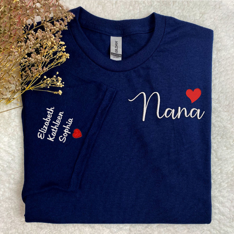 Personalized Nana Heart T-Shirt
