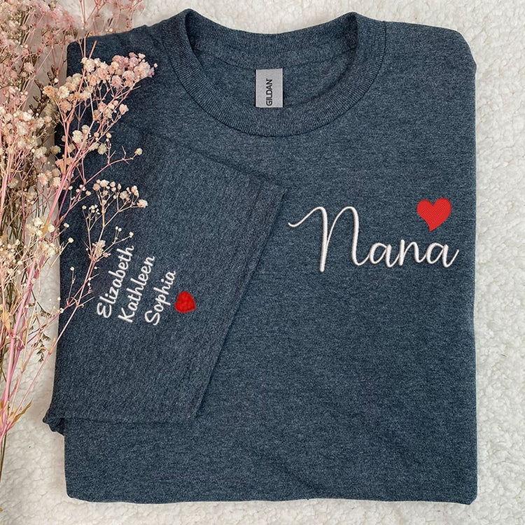 Personalized Nana Heart T-Shirt