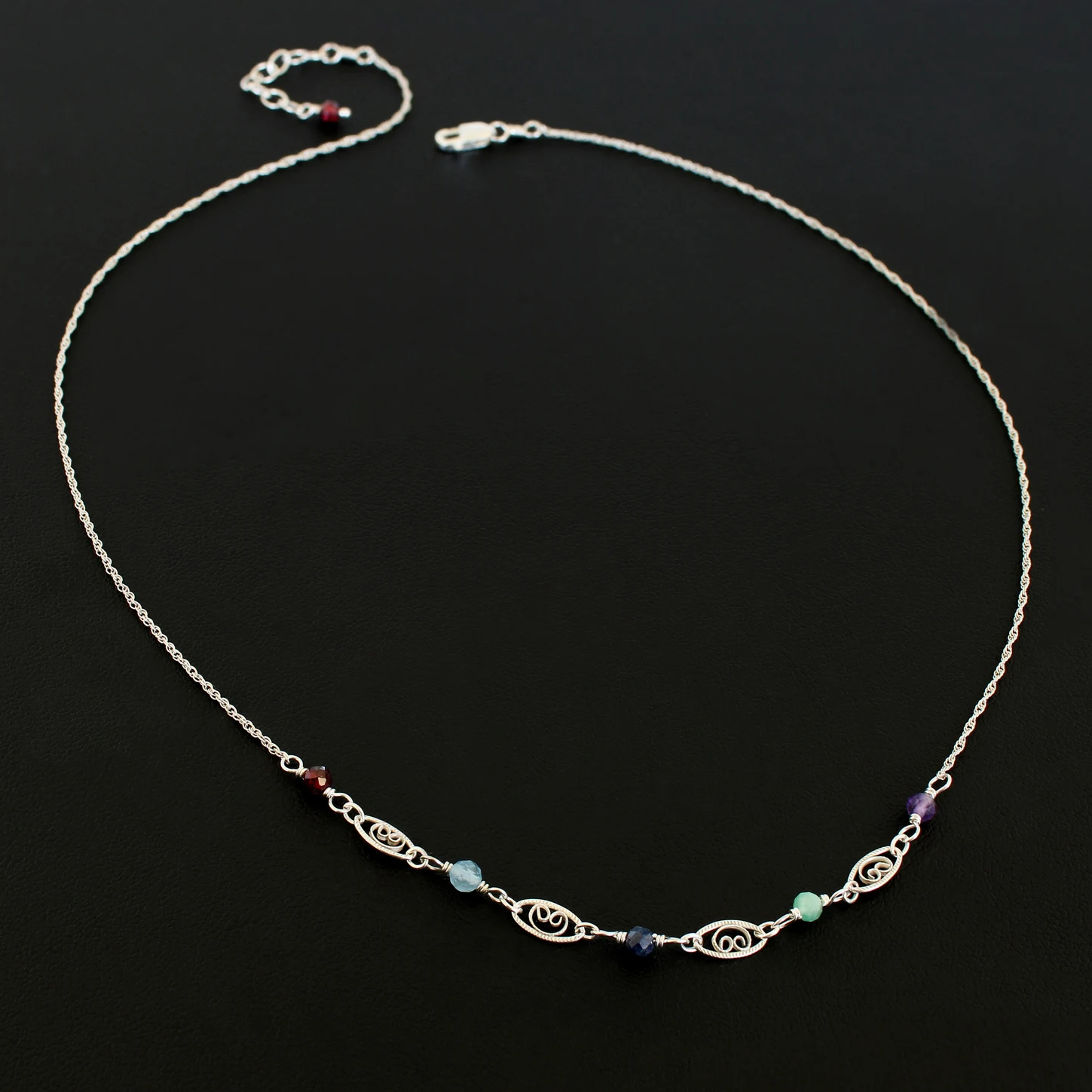 Custom Birthstone Necklace for Mom