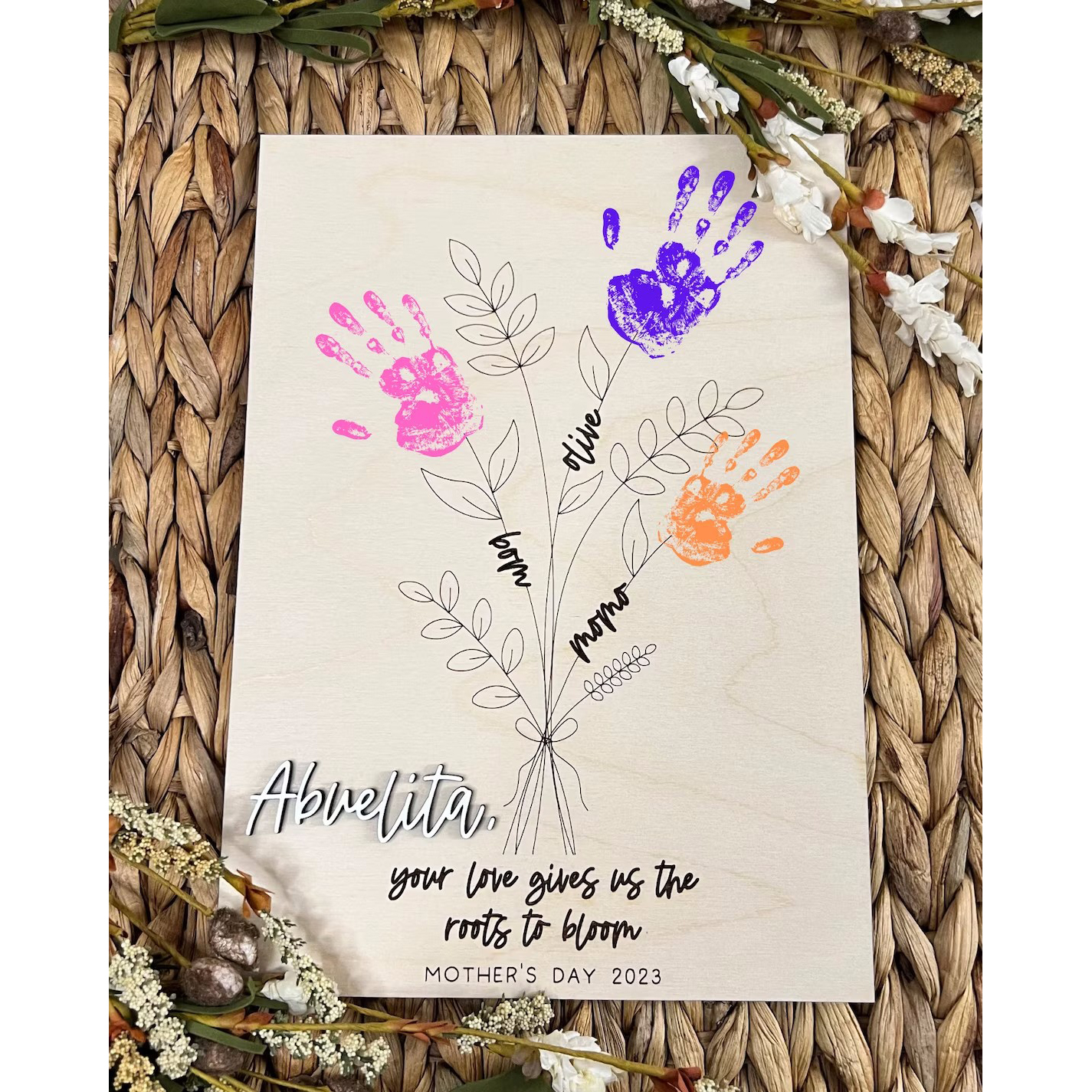 Handprint Sign For Mom