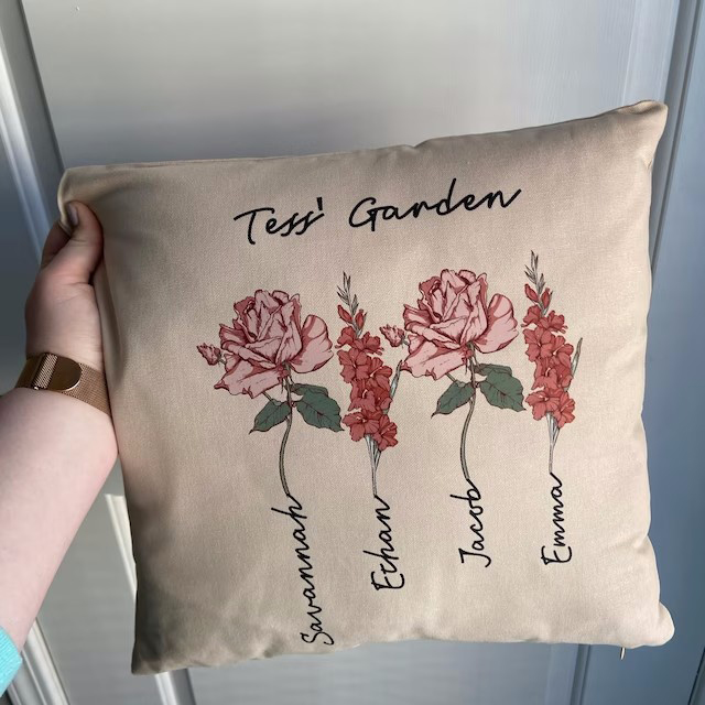 Custom Grandma's Garden Pillow