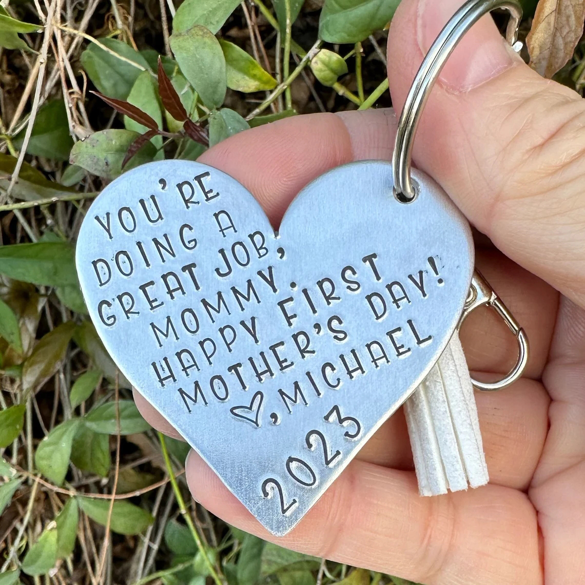 First Time Mom Keychain
