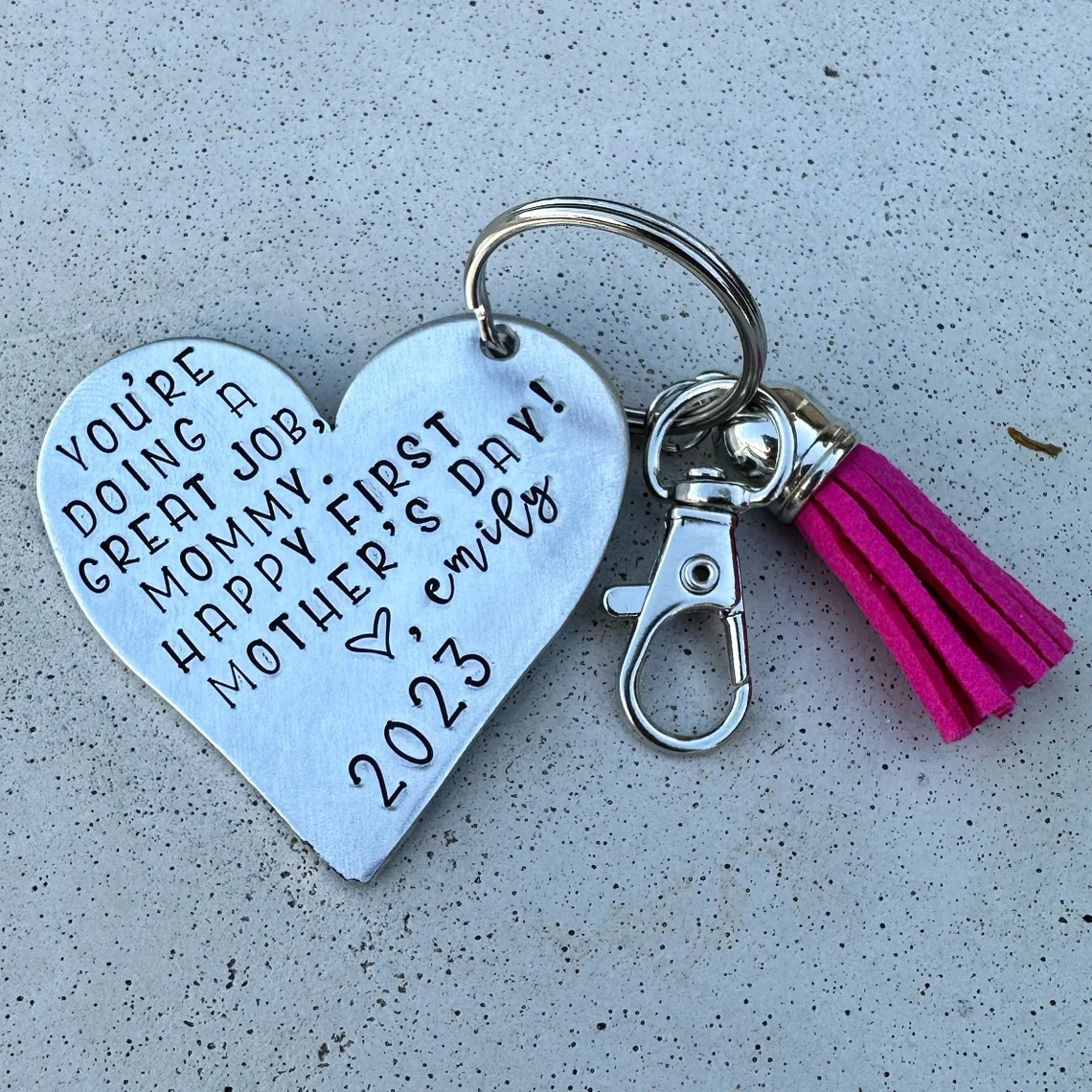 First Time Mom Keychain