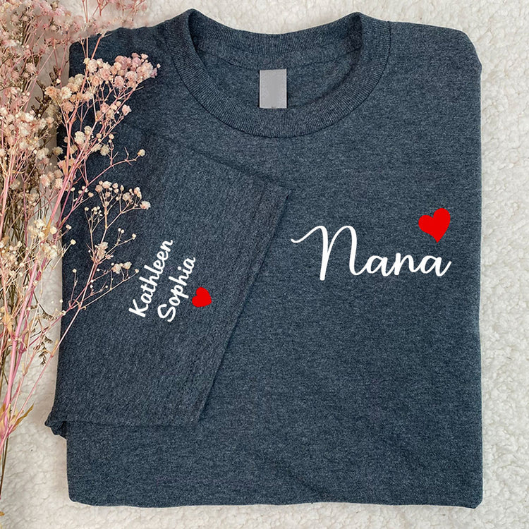 Personalized Nana Heart T-Shirt