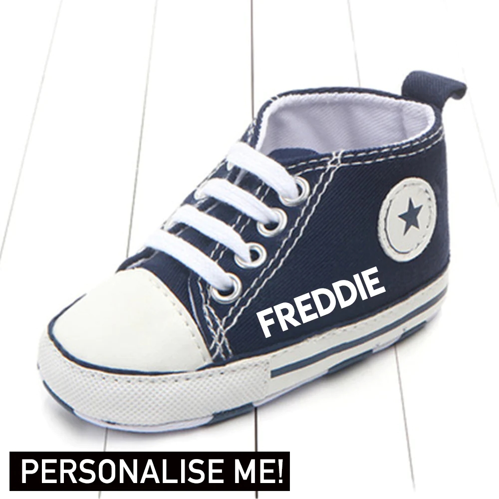 Personalized Portland Star Canvas Infant Prewalker Trainers (0-18 Months)