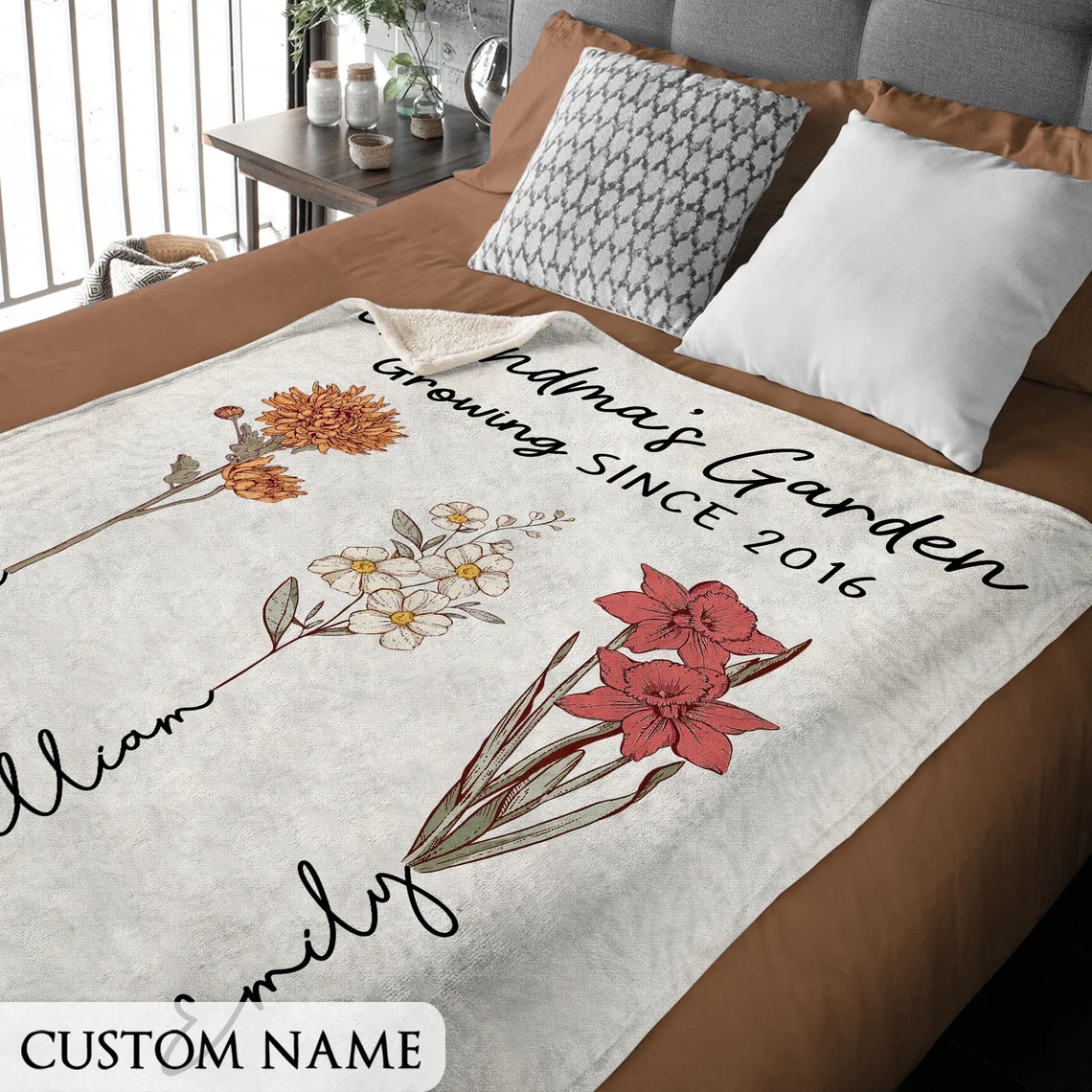 Custom Grandma's Garden Blanket