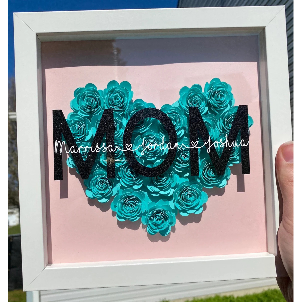 Mom Shadowbox with Flowers