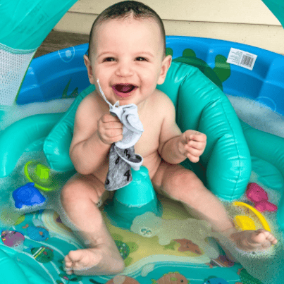 Baby Splash Play Mat with Adjustable Canopy