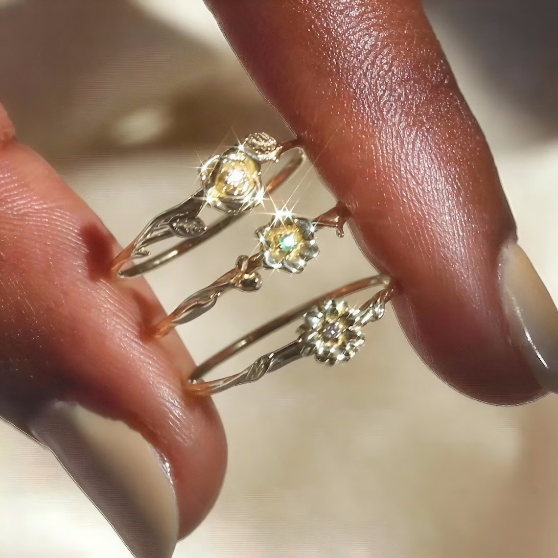 Personalized Birth Flower Ring
