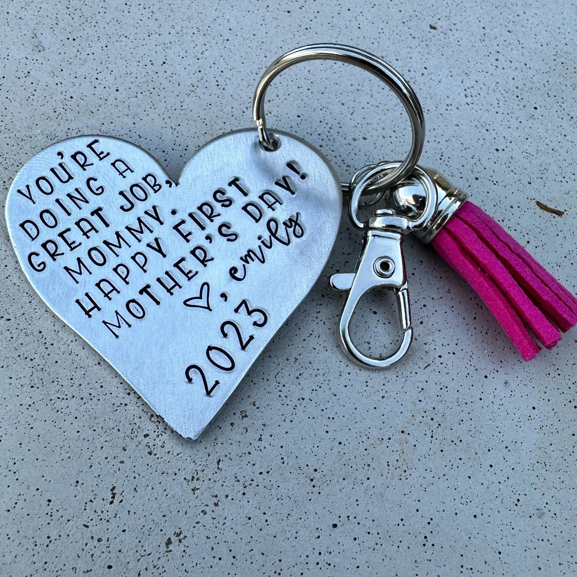 First Time Mom Keychain