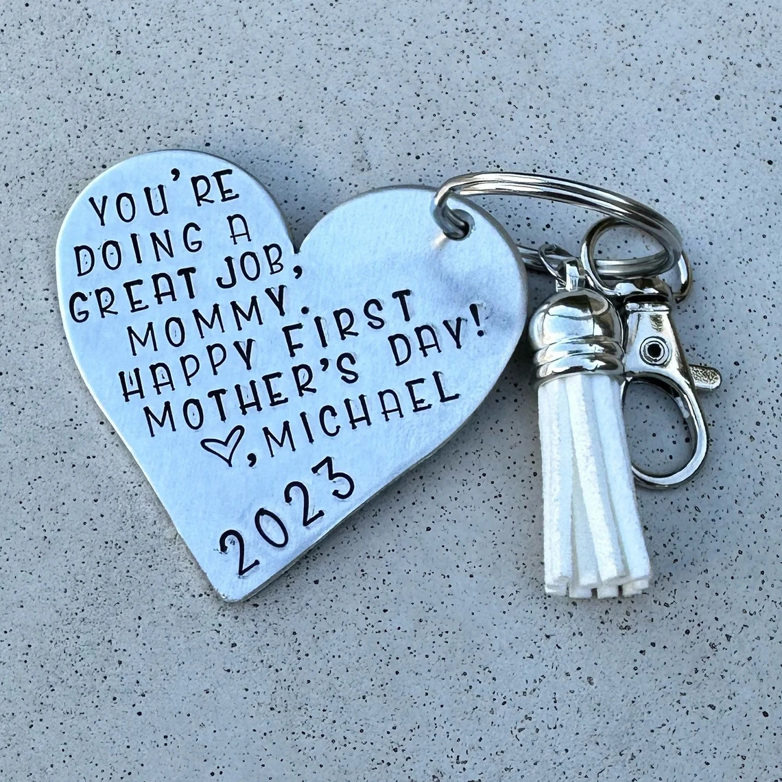 First Time Mom Keychain