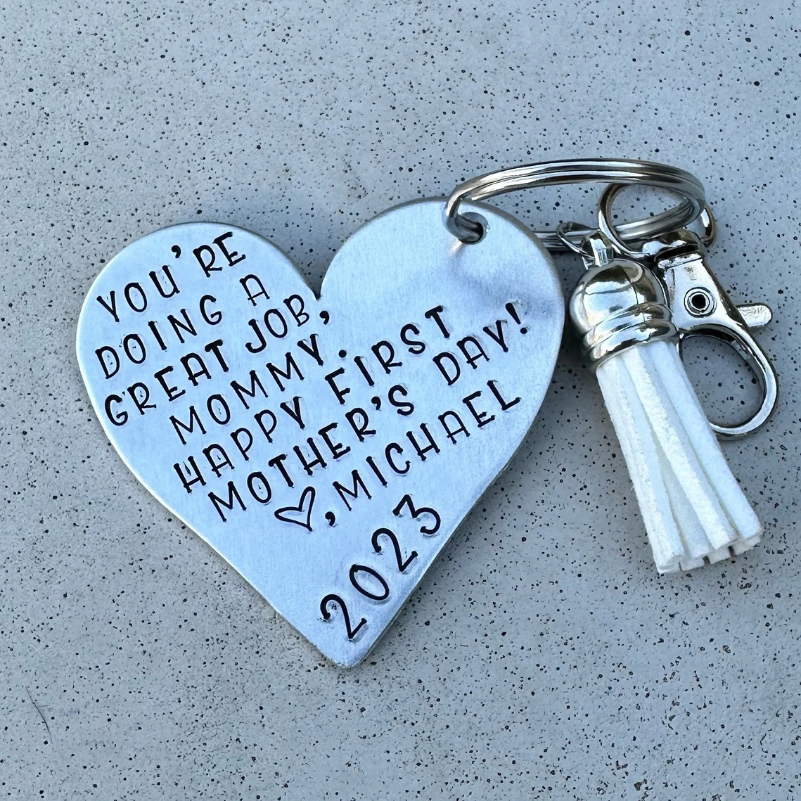 First Time Mom Keychain