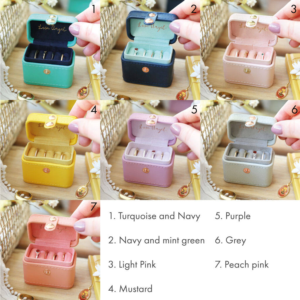 Personalized Birth Flower Ring Box