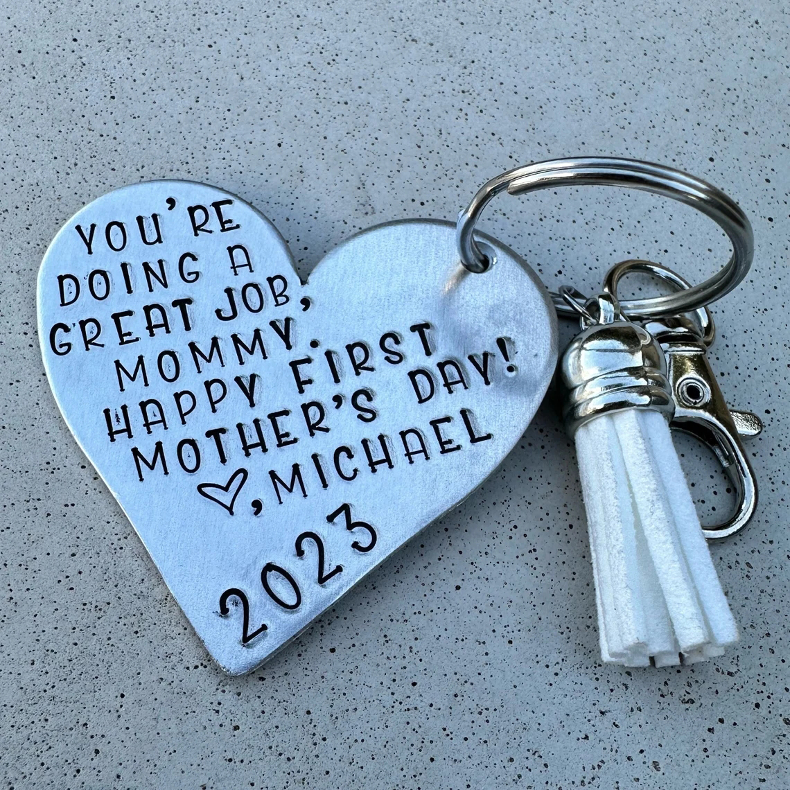 First Time Mom Keychain