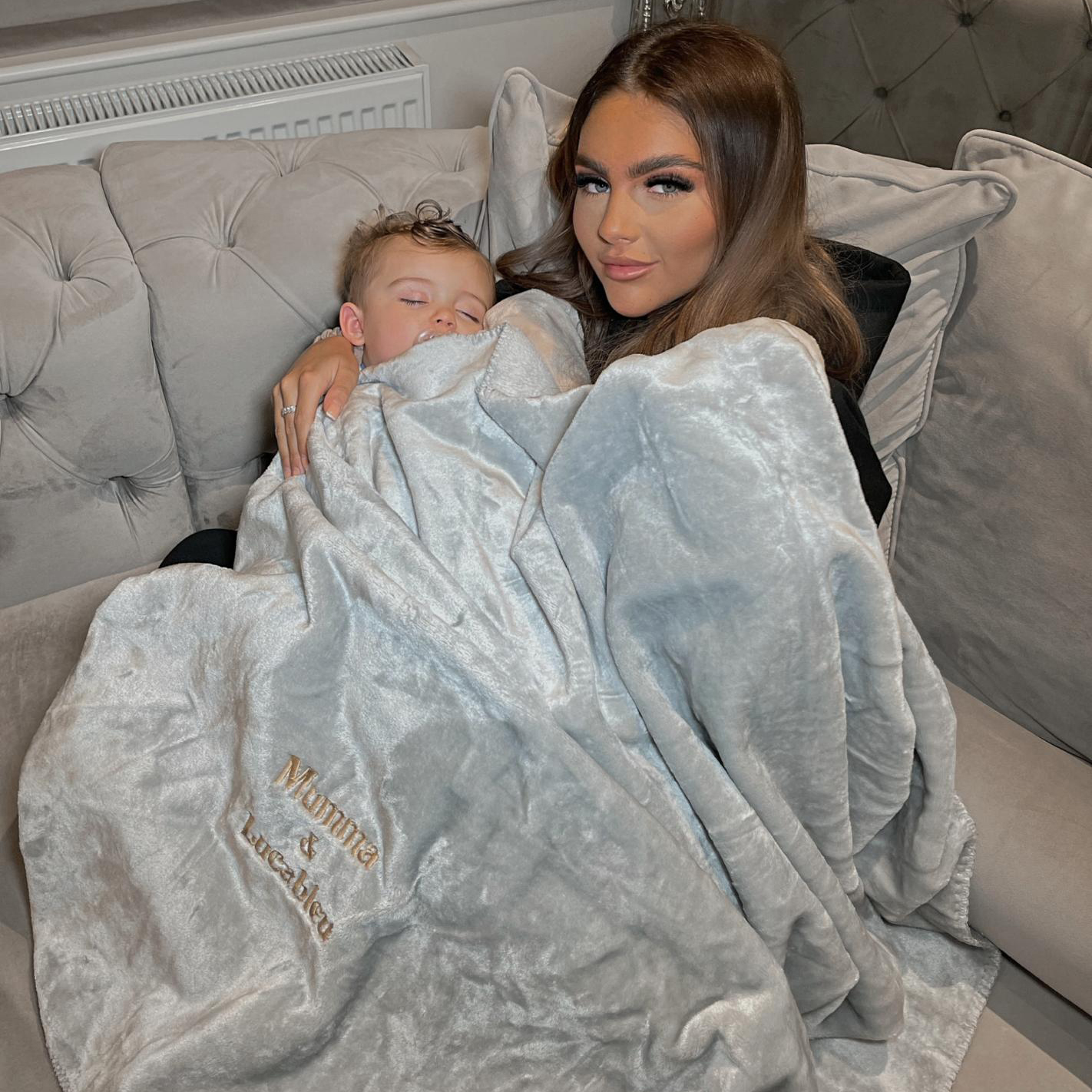 Mother's Day Personalised Microfibre Soft Sofa Blanket